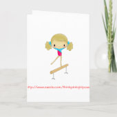 パーソナライズな体操のパーティーカード 招待状 (裏面)