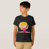 パーソナライズな体操の女の子のギフト Tシャツ (正面フル)
