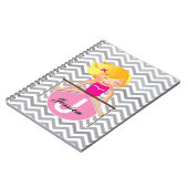 パーソナライズな体操の女の子のノート ノートブック (左側)