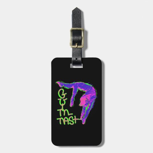 パーソナライズな体操の荷物のラベルをカスタマイズ ラゲッジタグ (正面縦)