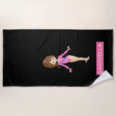 パーソナライズな体操 ビーチタオル (正面)