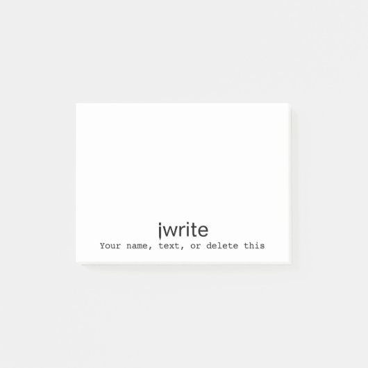 パーソナライズな作家のギフトのメモのiwriteは色を加えます ポストイット (正面)