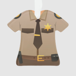 パーソナライズな保安官のクリスマスの休日のオーナメント オーナメント