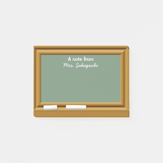 パーソナライズな先生のギフト黒板からのノート ポストイット (正面)