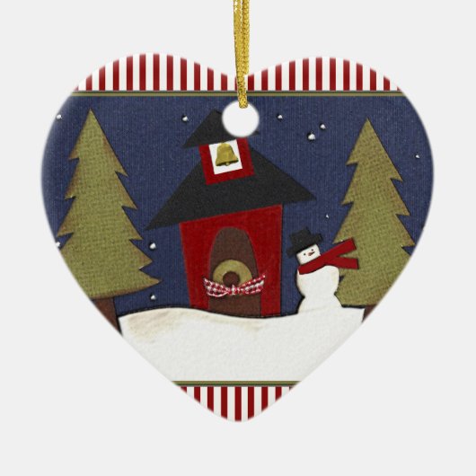 パーソナライズな先生のクリスマスのプレゼント セラミックオーナメント (正面)