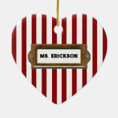 パーソナライズな先生のクリスマスのプレゼント セラミックオーナメント (裏面)