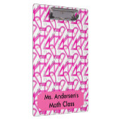 パーソナライズな先生のピンクの数学はクリップボードに用具を使います クリップボード (右)