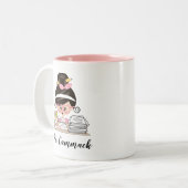 パーソナライズな先生のマグのアジア人 ツートーンマグカップ (正面左)