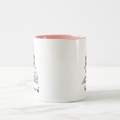 パーソナライズな先生のマグのブルネット ツートーンマグカップ (中央)