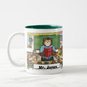 パーソナライズな先生のマグ- ツートーンマグカップ (左)