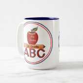 パーソナライズな先生のマグ ツートーンマグカップ (正面左)