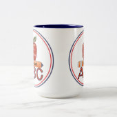 パーソナライズな先生のマグ ツートーンマグカップ (中央)