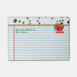 パーソナライズな先生の名前| Appleの机から ポストイット