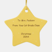 パーソナライズな先生の教科書およびApple セラミックオーナメント (裏面)