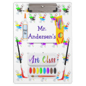 パーソナライズな先生の美術教室のクリップボード クリップボード (正面)