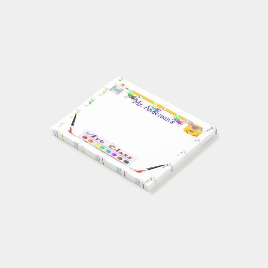 パーソナライズな先生の美術教室の後it®ノート ポストイット (アングル)