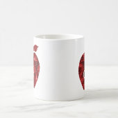 パーソナライズな先生の魅力的でフェイクなスパンコール赤いApple コーヒーマグカップ (中央)