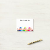 パーソナライズな先生色の鉛筆 ポストイット (デスク上)