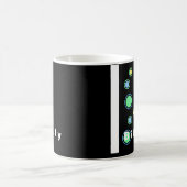 パーソナライズな円のマグ コーヒーマグカップ (中央)