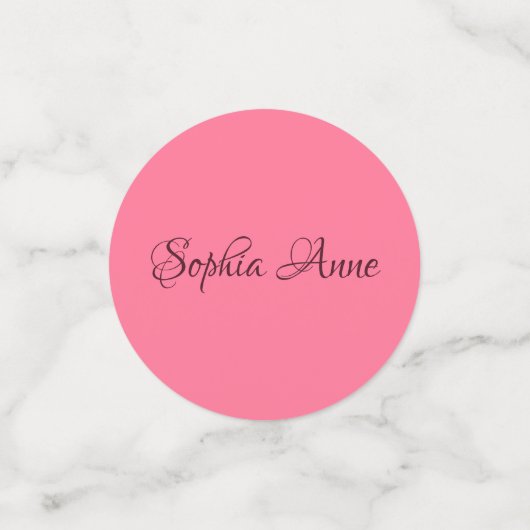 パーソナライズな写真およびピンクの菓子16の誕生日 コンフェッティ (スモール正面)