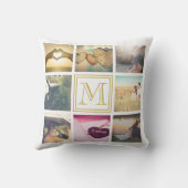 パーソナライズな写真およびモノグラム クッション (裏面)
