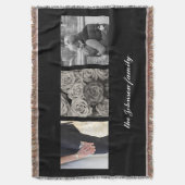 パーソナライズな写真および文字 スローブランケット (正面縦)