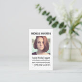 パーソナライズな写真および文字 名刺 (スタンド正面)