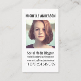 パーソナライズな写真および文字 名刺