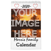 パーソナライズな写真のアップロード家族のカレンダー カレンダー (カバー)