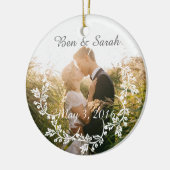 パーソナライズな写真のオーナメント セラミックオーナメント (左)