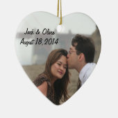 パーソナライズな写真のオーナメント セラミックオーナメント (右)