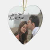 パーソナライズな写真のオーナメント セラミックオーナメント (左)