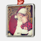 パーソナライズな写真のオーナメント メタルオーナメント (左)