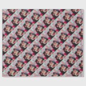 パーソナライズな写真のカスタム ラッピングペーパー (フラット)