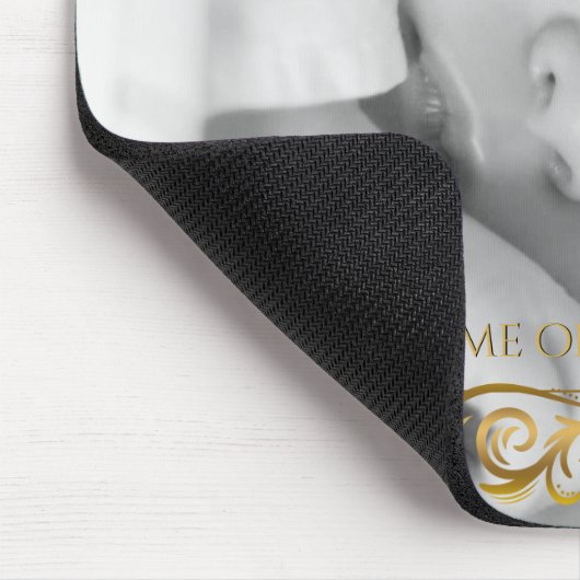 パーソナライズな写真のギフトの名前をカスタムするか文字 マウスパッド (コーナー)