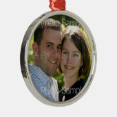 パーソナライズな写真のクリスマスのオーナメント メタルオーナメント (右)