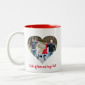 パーソナライズな写真のクリスマスのコーヒー・マグ ツートーンマグカップ (左)