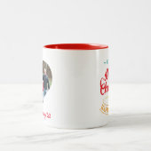 パーソナライズな写真のクリスマスのコーヒー・マグ ツートーンマグカップ (中央)