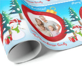 パーソナライズな写真のクリスマスの包装紙 ラッピングペーパー (ロールコーナー)