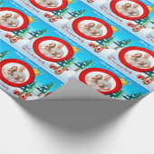 パーソナライズな写真のクリスマスの包装紙 ラッピングペーパー (角)