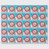 パーソナライズな写真のクリスマスの包装紙 ラッピングペーパー (フラット)