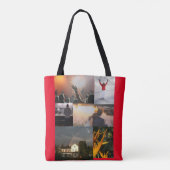 パーソナライズな写真のコラージュのプリントのトートバック トートバッグ (裏面)