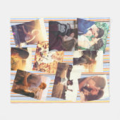 パーソナライズな写真のコラージュ フリースブランケット (正面(横))