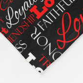 パーソナライズな写真のバレンタインデーの単語のコラージュ フリースブランケット (角)