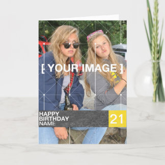 パーソナライズな写真のバースデー・カード カード