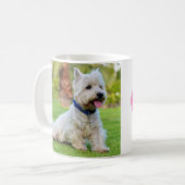 パーソナライズな写真のマグ犬の許可の足のプリント コーヒーマグカップ (正面左)