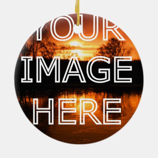 パーソナライズな写真のロビンのクリスマスのオーナメント セラミックオーナメント (裏面)