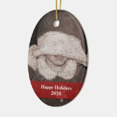 パーソナライズな写真の休日のオーナメント セラミックオーナメント (左)