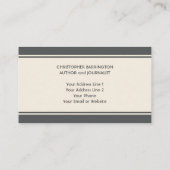 パーソナライズな写真の大文字Bのモノグラム 名刺 (裏面)