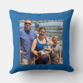 パーソナライズな写真の枕、文字、色、3つの写真 クッション (裏面)